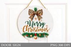 Christmas Tree Door Sign. Christmas Door Sign Design Product Image 1