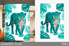 Leopard Garden Flag Design. Leopard Sublimation Product Image 1