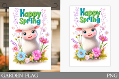 Spring Lamb Garden Flag. Spring Garden Flag Sublimation Product Image 1