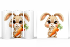 Cute Bunny Tumbler Design. Bunny Sublimation Product Image 2