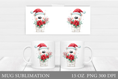 Polar Bear Mug Design. Christmas Mug Sublimation Product Image 1