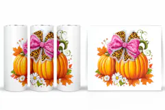 Pumpkin Tumbler Design. Pumpkin Sublimation Product Image 2