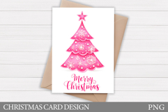 Christmas Card Printable. Christmas Tree Card Design Product Image 1
