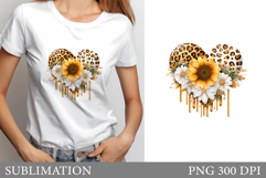 Sunflowers T-Shirt Design. Sunflowers Sublimation Product Image 1