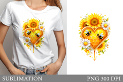 Bee Sublimation. Bee T-Shirt Design Product Image 1