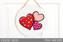 Hearts Door Sign Design. Valentines Door Sign Sublimation Product Image 1