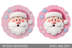 Santa Claus Wind Spinner. Christmas Wind Spinner Sublimation Product Image 1