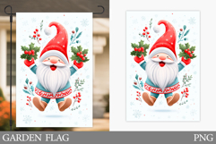 Christmas Gnome Garden Flag. Christmas Garden Flag Design Product Image 1