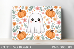 Cute Halloween Cutting Board. Cute Ghost Cutting Board Product Image 1