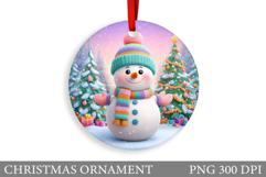 Snowman Christmas Ornament. Snowman Ornament Design Product Image 1