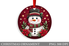 Snowman Christmas Ornament. Snowman Ornament Design Product Image 1