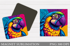 Parrot Magnet Design. Parrot Sublimation Product Image 1