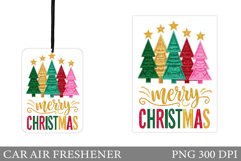 Merry Christmas Car Air Freshener. Winter Car Air Freshener Product Image 1