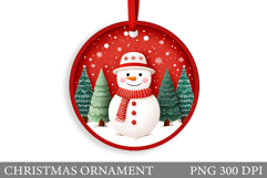 Cute Snowman Christmas Ornament. Snowman Ornament Design Product Image 1