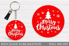 Christmas Keychain Design. Merry Christmas Keychain Product Image 1