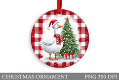 Cute Goose Christmas Ornament. Christmas Sublimation Product Image 1