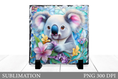 Koala Sublimation. Cute Koala Slate Sublimation Product Image 1