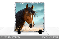 Horse Sublimation. Horse Slate Sublimation Product Image 1