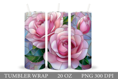 Roses Tumbler Design. Flowers Tumbler Sublimation Product Image 1