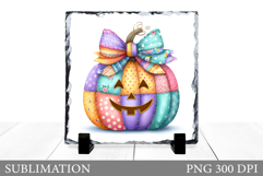 Halloween Pumpkin Slate Design. Halloween Sublimation Product Image 1