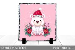 Christmas Bear Sublimation. Christmas Bear Slate Design Product Image 1