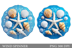 Starfish Wind Spinner Design. Starfish Sublimation Product Image 1