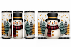 Cute Snowman Tumbler Design. Christmas Tumbler Sublimation Product Image 2