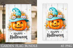 Halloween Garden Flag Design. Halloween Pumpkin Garden Flag Product Image 1