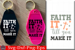 Christian Keychain Quote SVG Faith Keychain Quote png Product Image 1