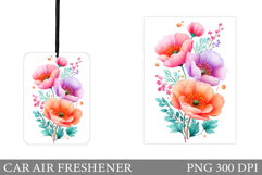 Wildflowers Car Air Freshener. Flowers Car Air Freshener Product Image 1