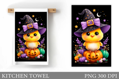 Halloween Chick Kitchen Towel. Halloween Kitchen Towel Product Image 1