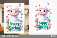 Spring Lamb Garden Flag. Spring Garden Flag Design Product Image 1
