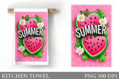 Summer Kitchen Towel Design. Watermelon Kitchen Towel Product Image 1
