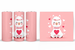 Valentines Lama Tumbler. Valentines Tumbler Sublimation Product Image 2