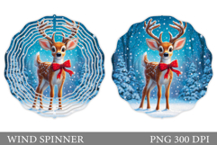 Christmas Deer Wind Spinner. Christmas Wind Spinner Design Product Image 1