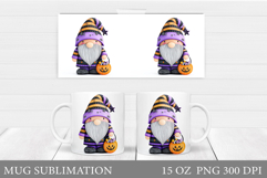 Halloween Gnome Mug Design. Halloween Mug Sublimation Product Image 1
