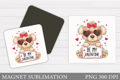 Valentines Dog Magnet. Valentines Magnet Sublimation Product Image 1