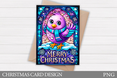 Christmas Bird Card Printable. Christmas Card Design Product Image 1