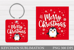Merry Christmas Keychain. Christmas Keychain Design Product Image 1