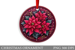 Poinsettia Christmas Ornament. Christmas Ornament Design Product Image 1