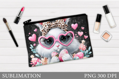 Easter Bunny Cosmetics Bag. Easter Makeup Bag Design Product Image 1