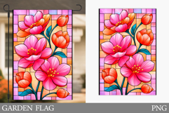 Flowers Garden Flag Sublimation. Floral Garden Flag Design Product Image 1