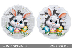 Easter Bunny Wind Spinner. Easter Wind Spinner Design Product Image 1