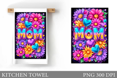 Mother's Day Kitchen Towel. Mother's Day Sublimation Product Image 1