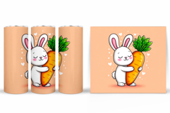 Cute Bunny Tumbler Design. Bunny Sublimation Product Image 2