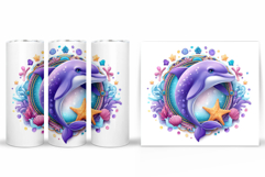 Dolphin Tumbler Design. Cute Dolphin Tumbler Sublimation Product Image 2
