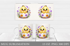Easter Chick Mug Design. Easter Mug Sublimation Product Image 1