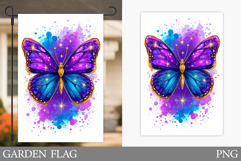 Butterfly Garden Flag Design. Summer Garden Flag Sublimation Product Image 1