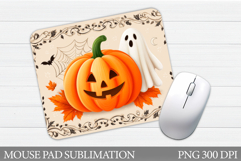 Halloween Pumpkin Mouse Pad. Halloween Mouse Pad Sublimation Product Image 1