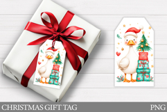 Christmas Goose Gift Tag. Christmas Gift Tag Printable Product Image 1